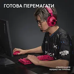 Клавiатура бездротова Logitech G PRO X TKL Lightspeed Magenta (920-012159) - мініатюра 6