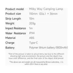 Ліхтар NexTool Milky Way, біла (10 метрів) (NE20288) - мініатюра 2
