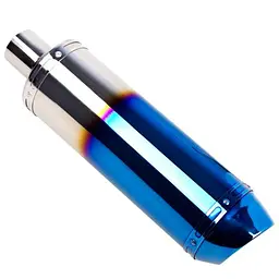 Прямоточний глушник мото 51 мм D2" (НГ-0760-BL) - мініатюра 5