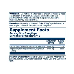 Кальцій та магній цитрат Calcium & Magnesium Citrate - 90 капсул - мініатюра 2