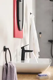 Змішувач для умивальника M-Size Grohe QuickFix Start 237462432 Чорний матовий - мініатюра 8