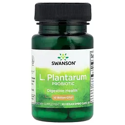 Пробіотик L. Plantarum Probiotic 10 Billion CFU, 30 вегакапсул Swanson vit0004169