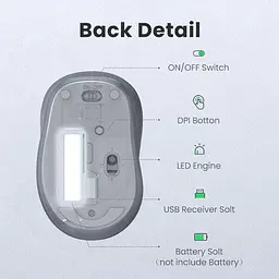 Бездротова миша UGREEN MU003 Portable Wireless Black (90371) - мініатюра 5