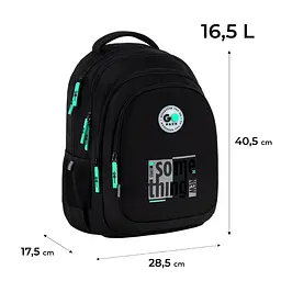 Рюкзак GoPack Teens 162M-4 Чорний (GO26-162M-4) - мініатюра 2