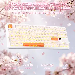 Клавіатура Attack Shark X87 Ultra RGB Meg Shark Switches Wireless Iced Orange (AS-6979033730236-IO) [176652] - мініатюра 3