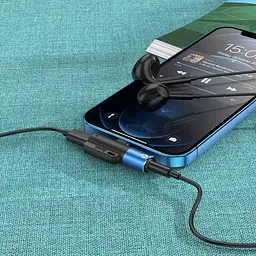 Перехідник Hoco digital 3.5 audio converter for Lightning LS32 чорно сірий - мініатюра 2