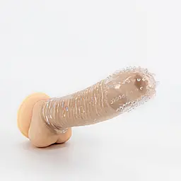 Насадка на пеніс Crushious Ribbed Penis Sleeve, 15.5 см (прозорий) - мініатюра 6