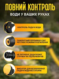 Водяний розпилювач для миття автомобіля, пружинний шланг 20 м - мініатюра 5
