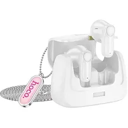 Бездротові навушники Hoco DES35 Dawn handbag BT headset, BT5.3, 35mAh, 300mAh, 5.5h, White