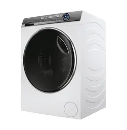 Haier Пральна машина фронтальна, 12кг, 1400, A+++, 60см, дисплей, пара, інвертор, люк чорний, прямий привід, білий - мініатюра 2