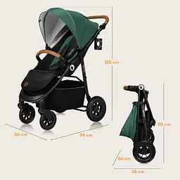 Прогулянкова коляска Lionelo Natt Green Emerald (LO-NATT GREEN EMERALD) - мініатюра 11