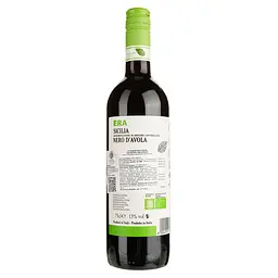 Вино Era Nero d'Avola Sicilia Organic, червоне, сухе, 13%, 0,75 л - мініатюра 2