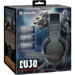 Ігрові навушники Defender Cujo 2м (Чорно-червоні) - мініатюра 5