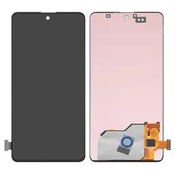 Дисплей для Samsung A515 Galaxy A51, чорний, без рамки, High, original LCD size, (OLED)