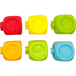 Набір тактильних кубиків Bibi Toys сенсорні 6 шт. (760844BT) - мініатюра 2