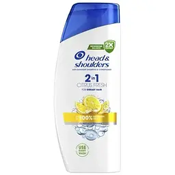 Шампунь Head & Shoulders 2 в 1 Проти лупи Цитрусова свіжість 625 мл (8700216158022)