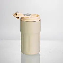 Термочашка Coffee 400 мл з ремінцем та датчиком температури, білий Yiwu HP-GM-2 - мініатюра 4