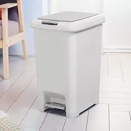 Відро для сміття MBM My Home з кришкою та педаллю 30 л сіре (BIN-01 30L GRAY) - мініатюра 4
