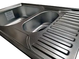 Кухонна мийка Romzha Petrika 1.5C Textura RO49670, Сірий - мініатюра 9