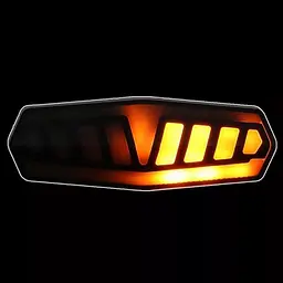 Велоліхтар із зазначенням поворотів акумуляторний red+yellow ЗУ Type-C FY-1828 - мініатюра 7