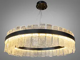 Підвісна люстра Diasha 817 чорна кришталева LED 190Вт - мініатюра 2