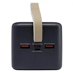 Повербанк Remax RPP-117 50000 мАг PD 27W QC 22.5W USB-C USB-A Micro-USB Чорний (2283) - мініатюра 3