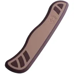 Накладка на ніж Victorinox 111мм бежевий,коричневий передня з лого (V+)