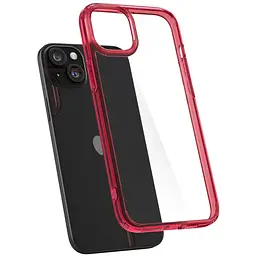 Протиударний прозорий чохол Spigen Ultra Hybrid  для iPhone 15 Red Crystal ACS06794