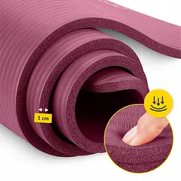 Килимок (мат) спортивний 4FIZJO NBR 180 x 60 x 1 см для йоги та фітнесу Burgundy (P-5905973406703) - мініатюра 12