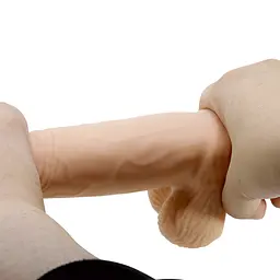 Фалоімітатор Baile Sliding Skin Bendable 7.6'' 19.4 см тілесний - мініатюра 8