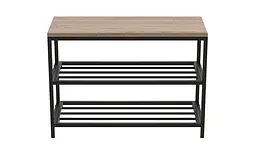 Банкетка універсальна Ferrum-decor Слайм 45x63x26 чорний ДСП Дуб Сан-Марино 16мм (FRD-104071) - мініатюра 5