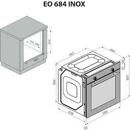 Духова шафа Minola EO 684 Inox - мініатюра 14