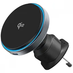 Автомобільний тримач з Бездротовим ЗП Proove Titanium Circle Qi2 15W