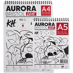 Альбом для рисунку на спіралі Aurora Portrait (Bristol) 180 г/м2 40 л білий - мініатюра 2