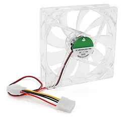 Корпусний кулер Voltronic C12025G Fan DC sleeve fan 4-контактний 120 мм LED Green - мініатюра 3
