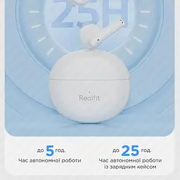 Навушники бездротові Realfit TWS із шумозаглушенням F2 - мініатюра 6