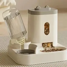 Автоматична годівниця для котів Pet Feeder 053 з поїлкою, Сірий - мініатюра 4