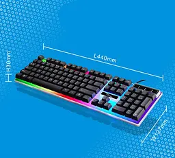 Ігрова провідна USB клавіатура та мишка Gaming G21B з RGB підсвічуванням - мініатюра 5