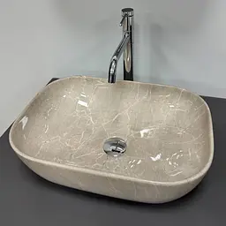 Умивальник VBI Ravenna накладний 46x32.5 см beige stone glossy VBI-011236
