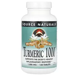 Куркума, Turmeric 1000, 1000 мг, 120 таблеток Source Naturals vit0003280