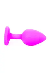 Силіконова анальна пробка з кристалом Boss Plug Jewellery 7 см (блакитний) - мініатюра 6