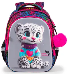 Шкільний оротопедичний рюкзак 6 в 1 для дівчинки School Standard 38х30х18 см для молодших класів з Тигром (SET 150-33) - мініатюра 2