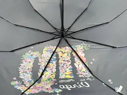 Жіноча складана парасолька повний автомат Rain 98 см чорна - мініатюра 9
