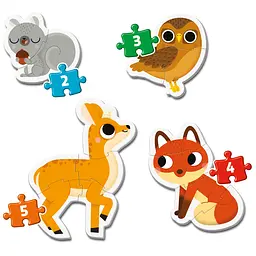 Пазл 4 в 1 Clementoni My First Puzzles Forest Animals (20814) - мініатюра 2
