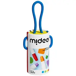 Воскові олівці Mideer У тубусі 12 кольорів (MD4253)