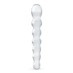 Скляний дилдо у вигляді намистин Gildo Glass Dildo No. 19