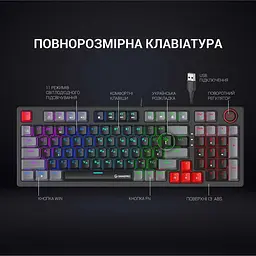 Клавіатура GamePro MK120B Blue Switches Black [MK120B] [111032] - мініатюра 4