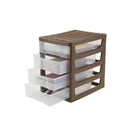 Модульний комод  Hobby Box 4, 17x25x27h висувні ящики, коричневий