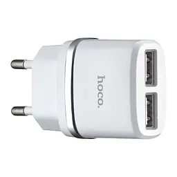 Мережевий зарядний пристрій Hoco C12 Smart dual USB charger ( EU ) 2USB 2.4A Білий