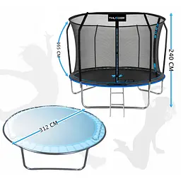 Батут із внутрішньою сіткою THUNDER Inside Elite 10FT 312 см Black/Blue - мініатюра 2
